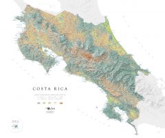 Costa Rica - Land Cover Fine Art Print Map